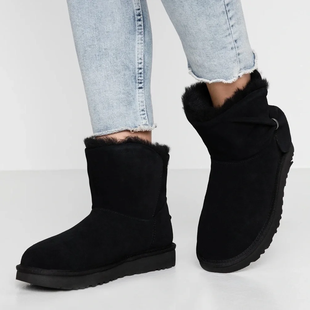 UGG | Classic Mini Twist Boots In Black Size 7 NEW In Box